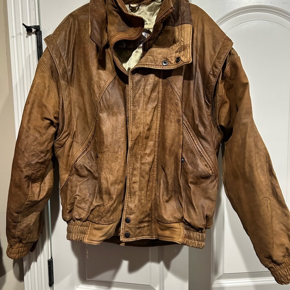 Brown Bomber Jacket in Soft Lamb Skin - Picture 4 of 10